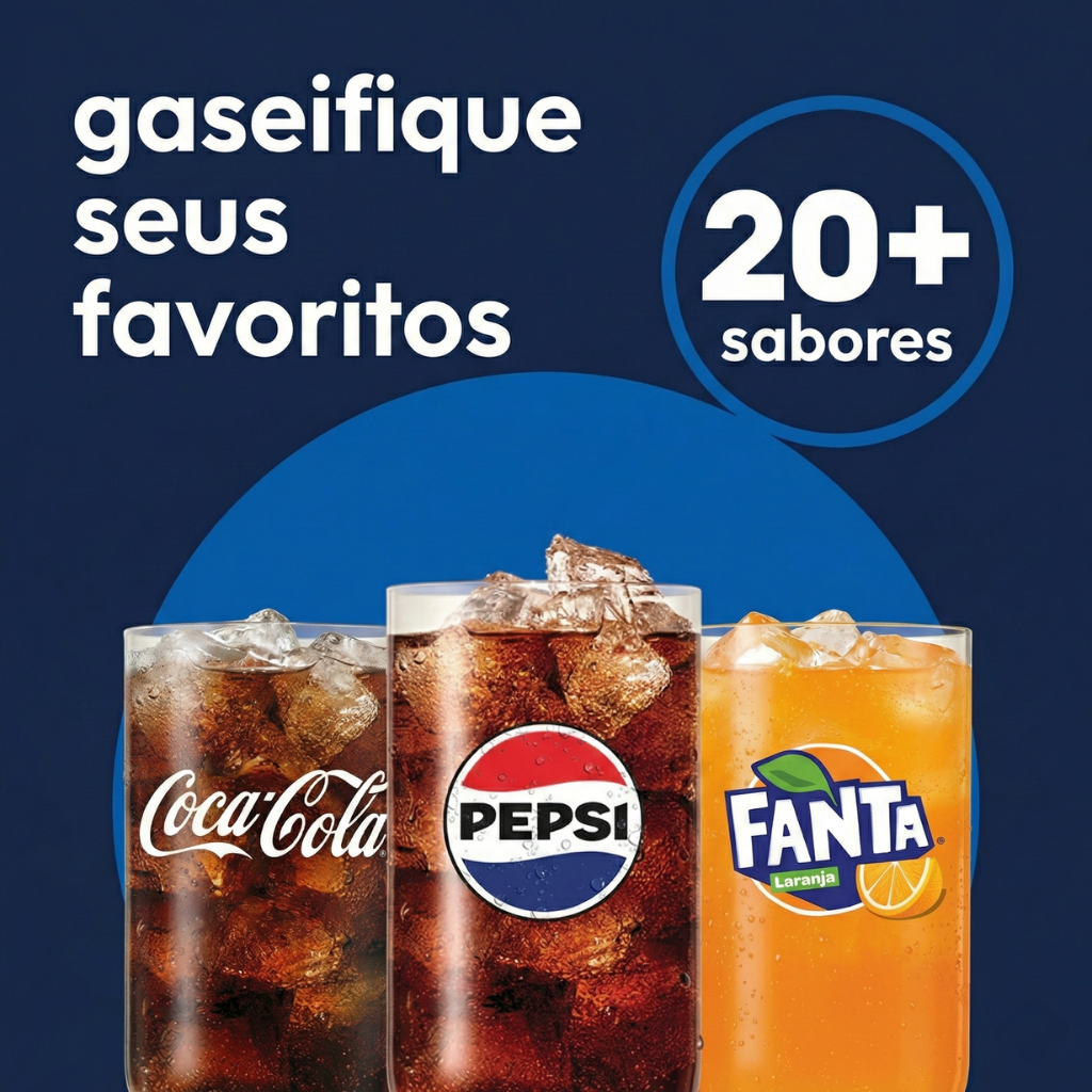 RetroBolhas Pro: Máquina de Fazer Água com Gás Portátil com Cilindro